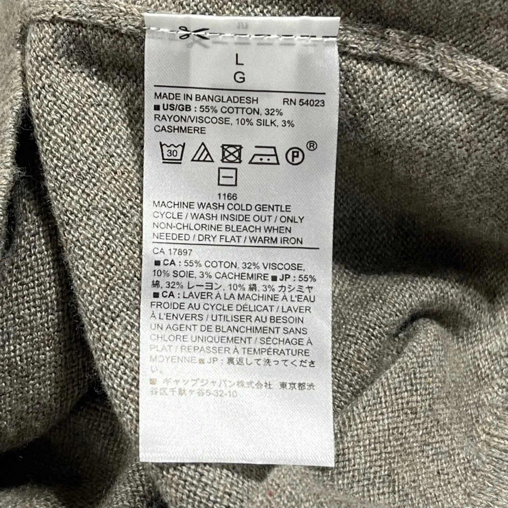 Banana Republic Old Money Silk Cashmere Crewneck Sweater Luxe Yarn Mens Large